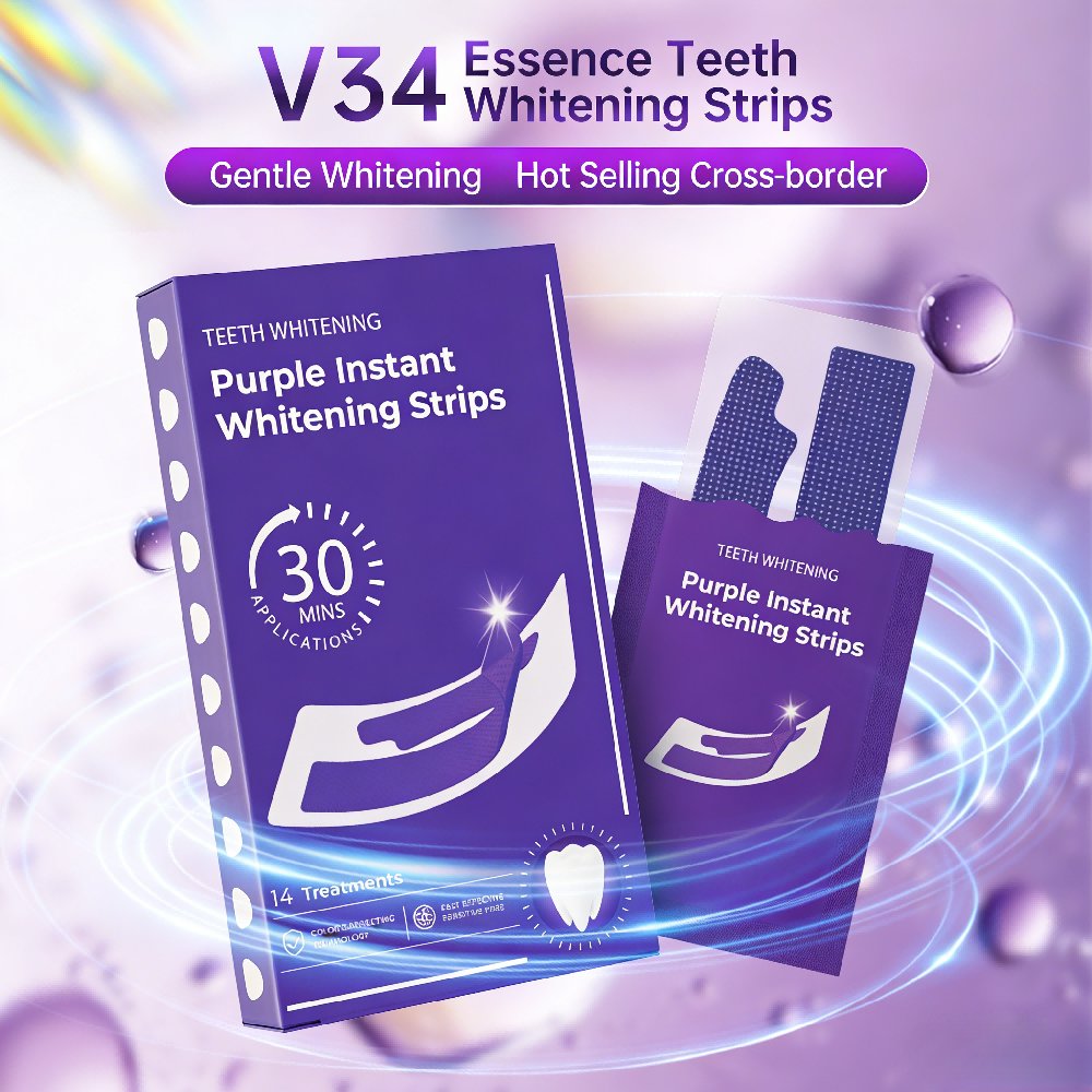 Teeth Whitening Strips Crest - Purple Teeth Whitening Strips-No Sensitivity Instant
