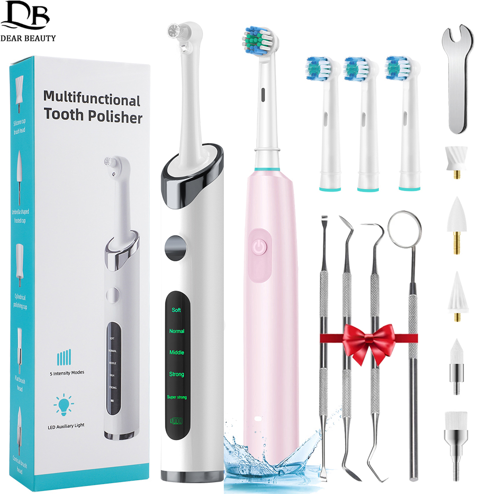 Teeth Whitening Kit Professional - Electric Tooth Polisher Dental Scaler Rechargeable