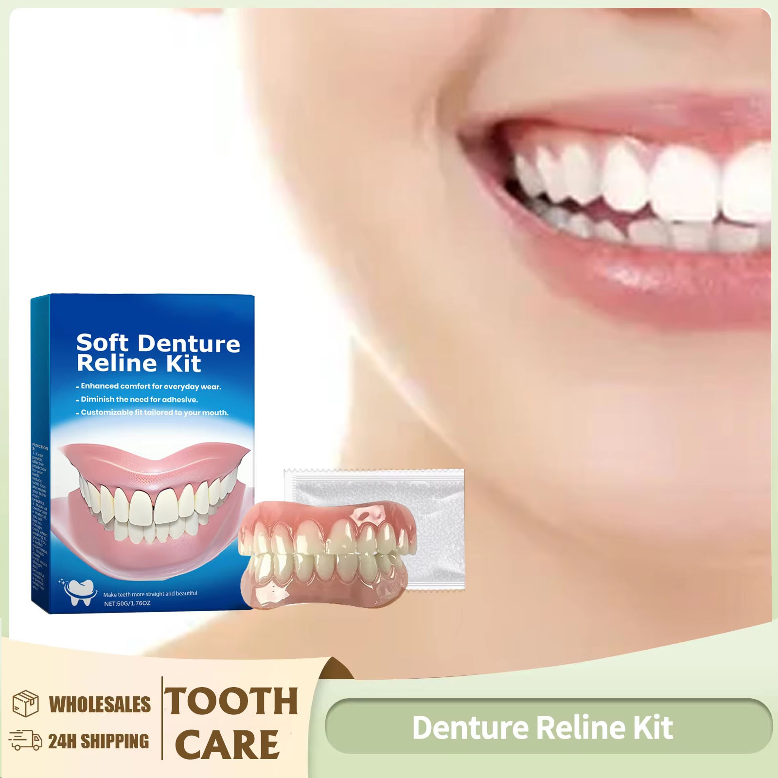 Teeth Whitening With Braces - Denture Reline Kit Silicone Liners Soft