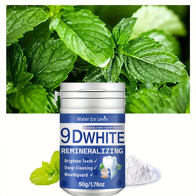 Teeth Whitening Baking Soda - 9D White Ice Double Mint Toothpowder