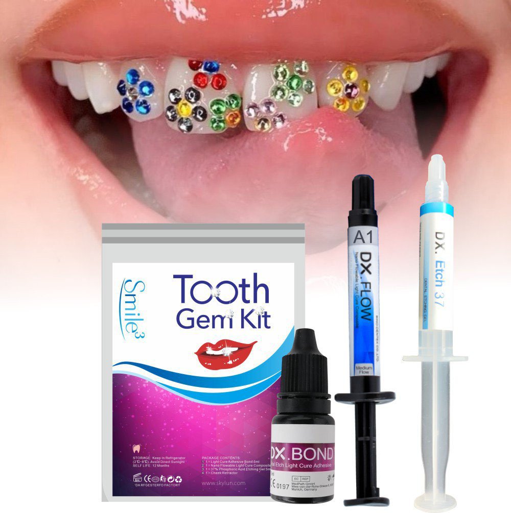 Teeth Whitening Results - HOT Tooth Gem Kit Teeth Decorations