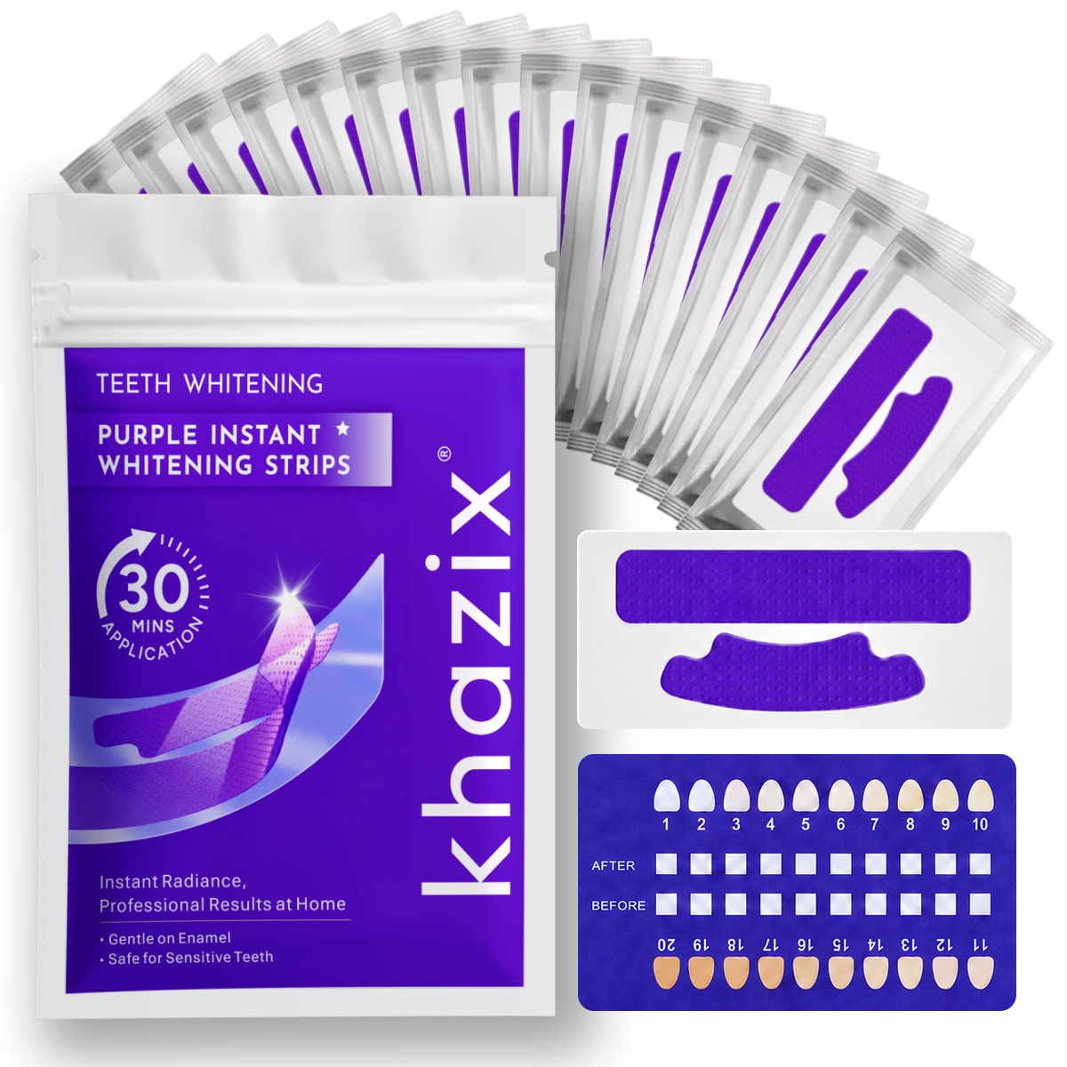 Teeth Whitening Strips Crest - 7 pairs Teeth Whitening Strips for