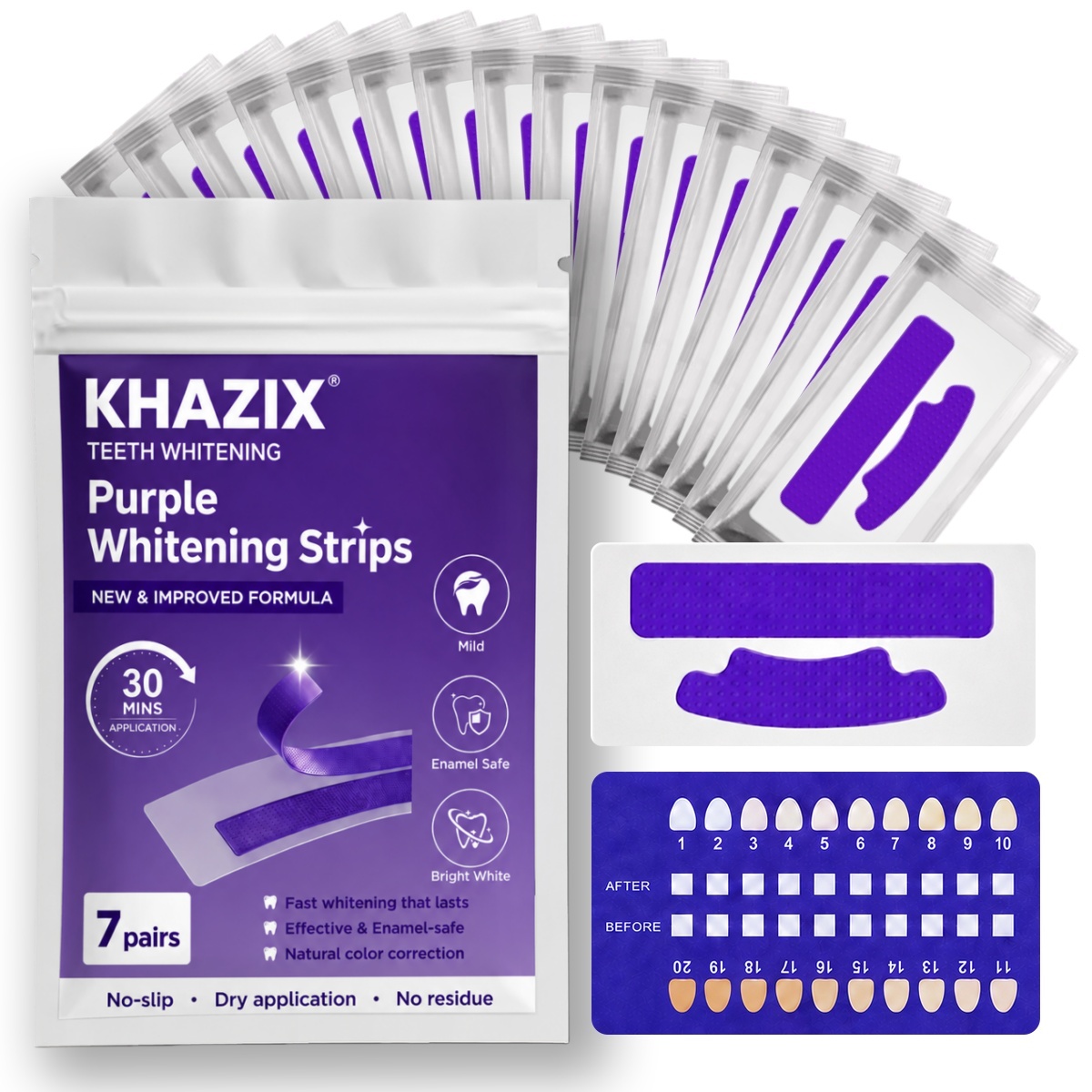 Teeth Whitening Strips Crest - 7 pairs Teeth Whitening Strips for