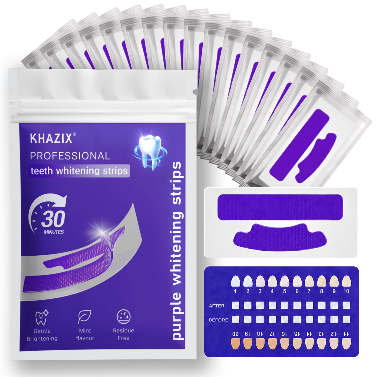 Teeth Whitening Strips Crest - 7 pairs Teeth Whitening Strips for