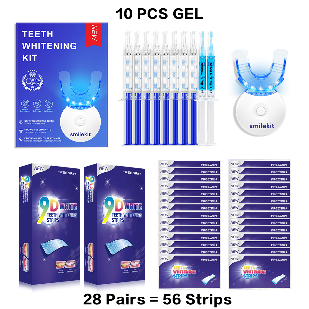 Teeth Whitening Strips Crest - Teeth Whitening Kit - 5X LED