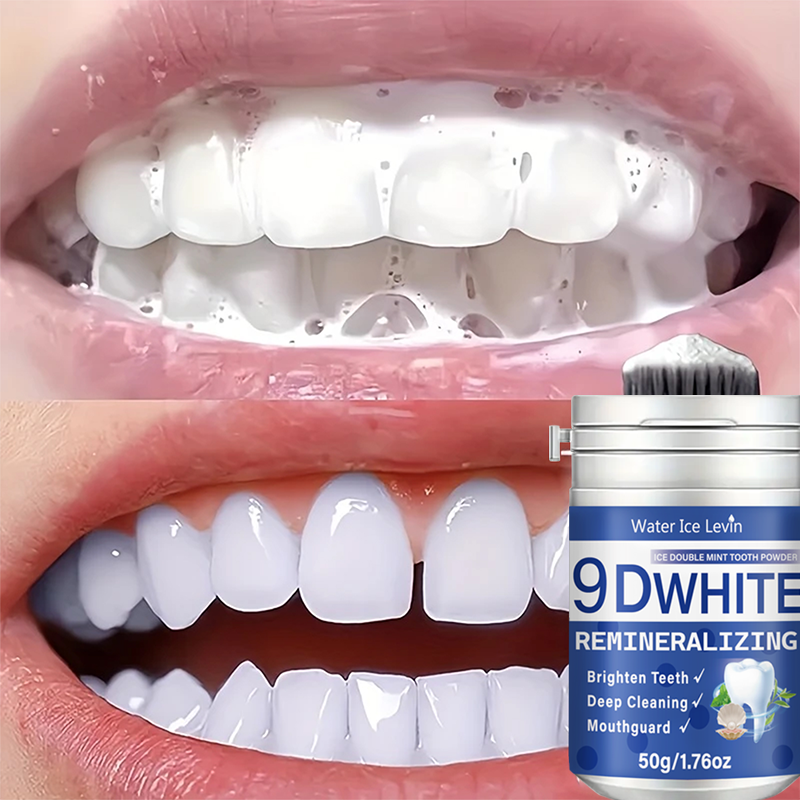 Teeth Whitening Baking Soda - 9D White Remineralizing Tooth Powder Brightening