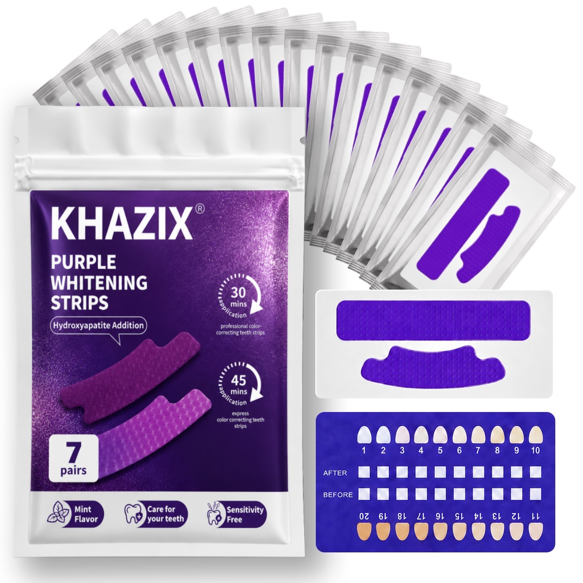 Teeth Whitening Strips Crest - 7 pairs Teeth Whitening Strips for