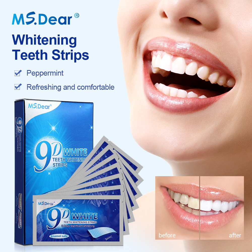 Teeth Whitening Effects - 5D Whitening Teeth Stickers White Teeth