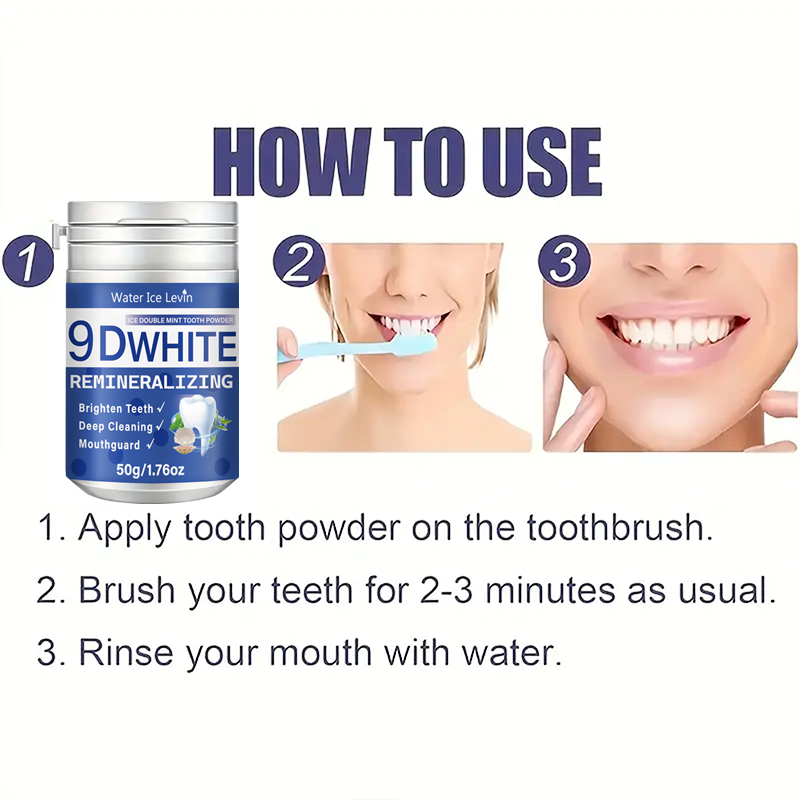 9D White Ice Double Mint Tooth - đánh giá và giá Teeth Whitening Baking Soda