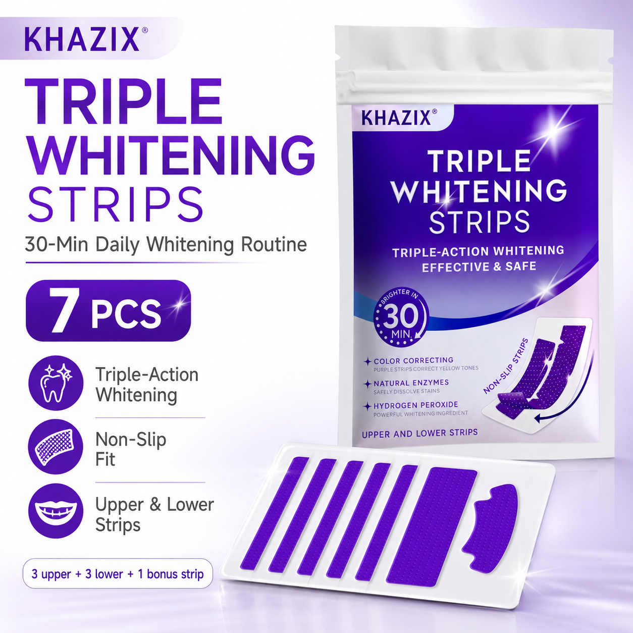 7 pairs Teeth Whitening Strips - đánh giá và giá Teeth Whitening Strips Crest