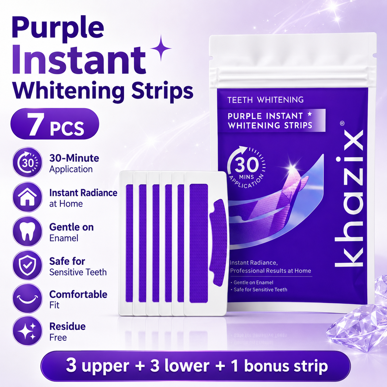 7 pairs Teeth Whitening Strips - đánh giá và giá Teeth Whitening Strips Crest
