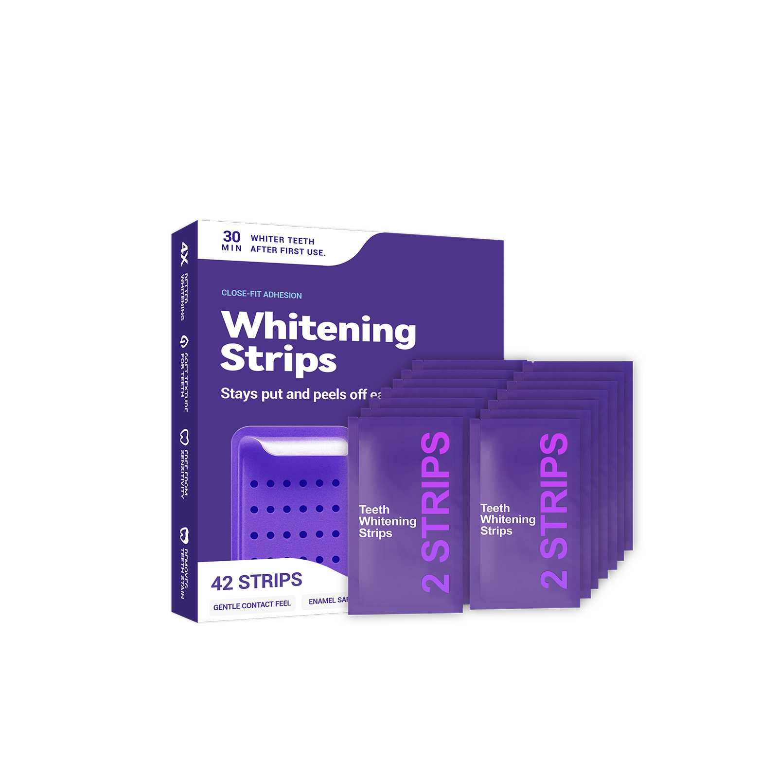 Purple Teeth Whitening Strips  - đánh giá và giá Teeth Whitening Strips Crest