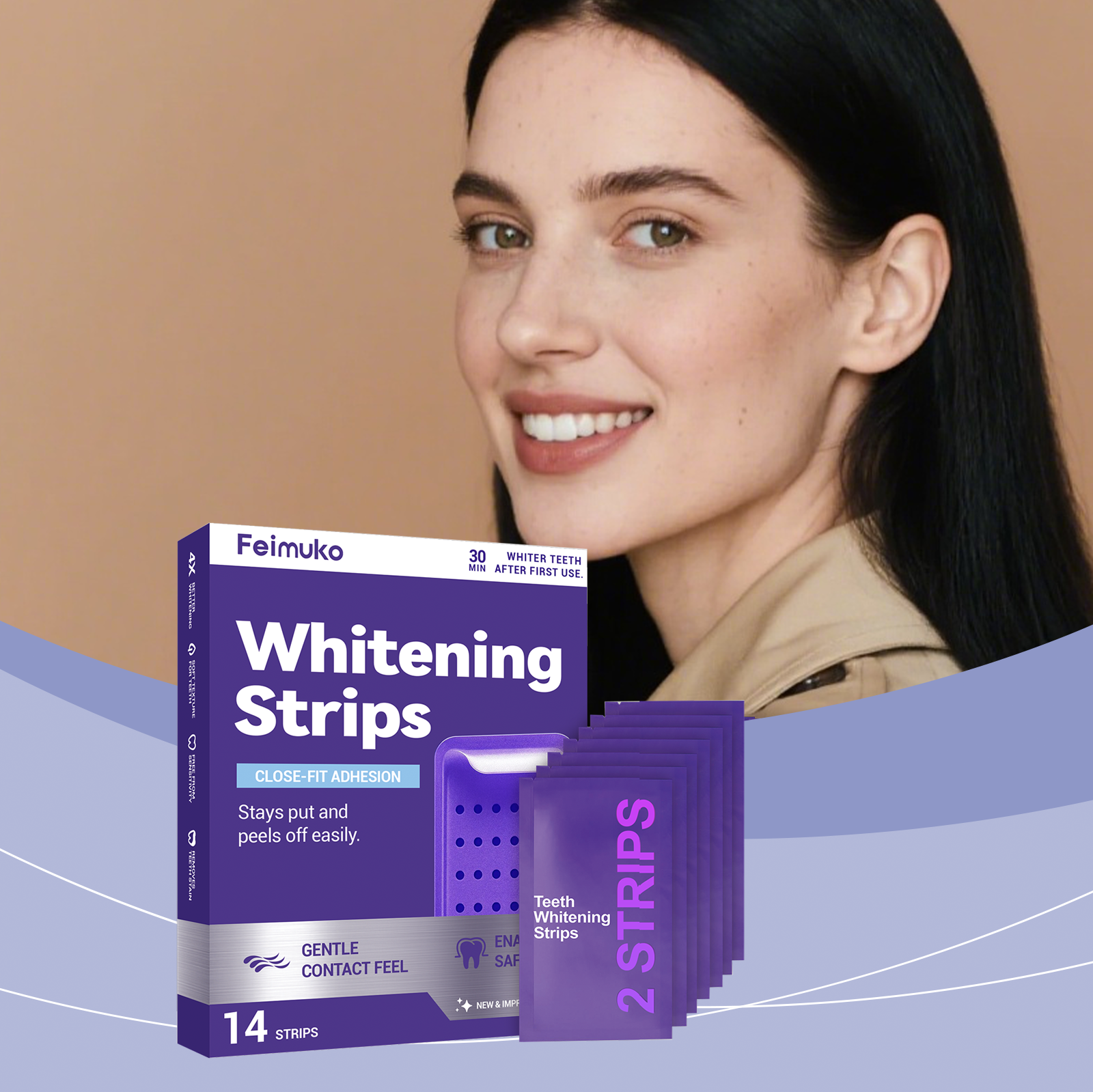Purple Teeth Whitening Strips  - đánh giá và giá Teeth Whitening Strips Crest