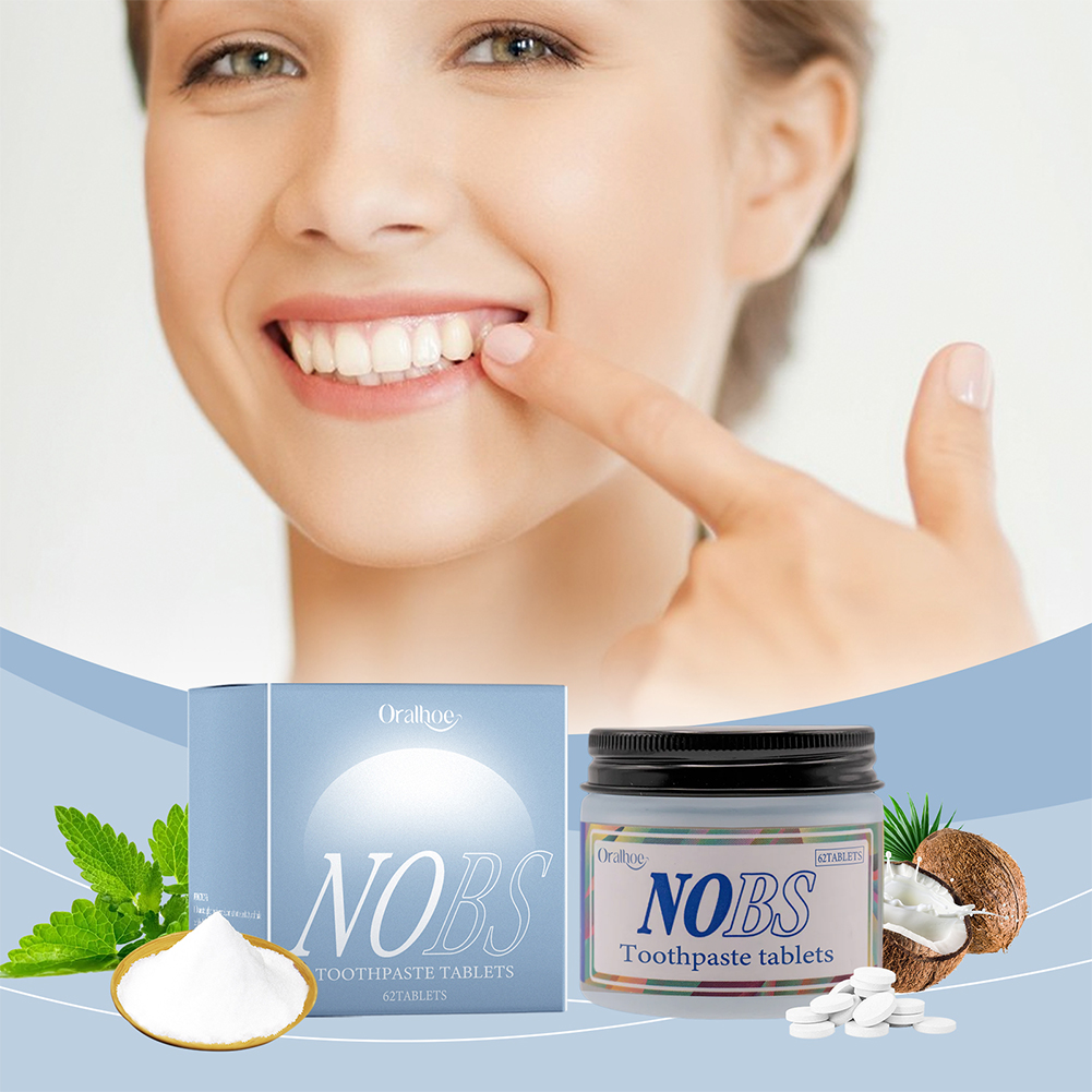 NOBS Toothpaste Tablets - Nano - đánh giá và giá Teeth Whitening Baking Soda