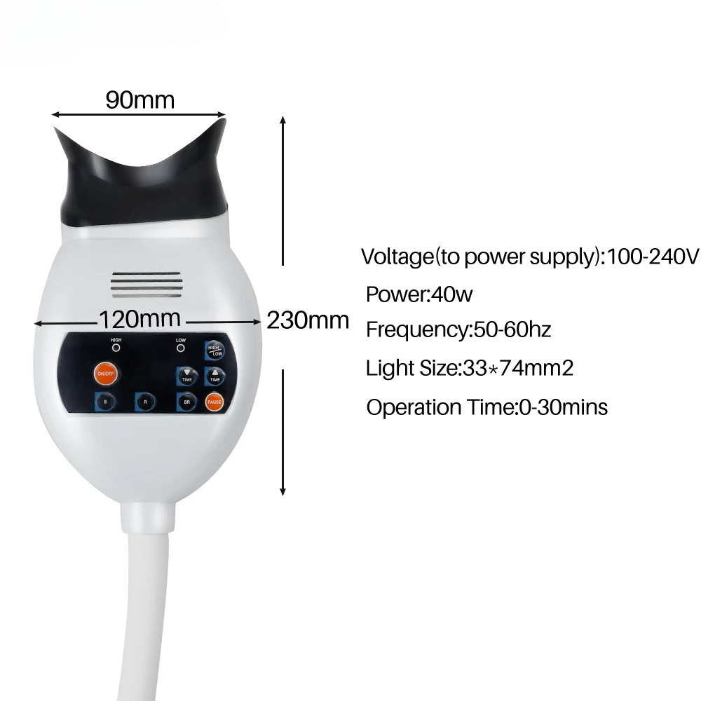 Adjustable 3 Colors LED Teeth  - đánh giá và giá Teeth Whitening Led Light