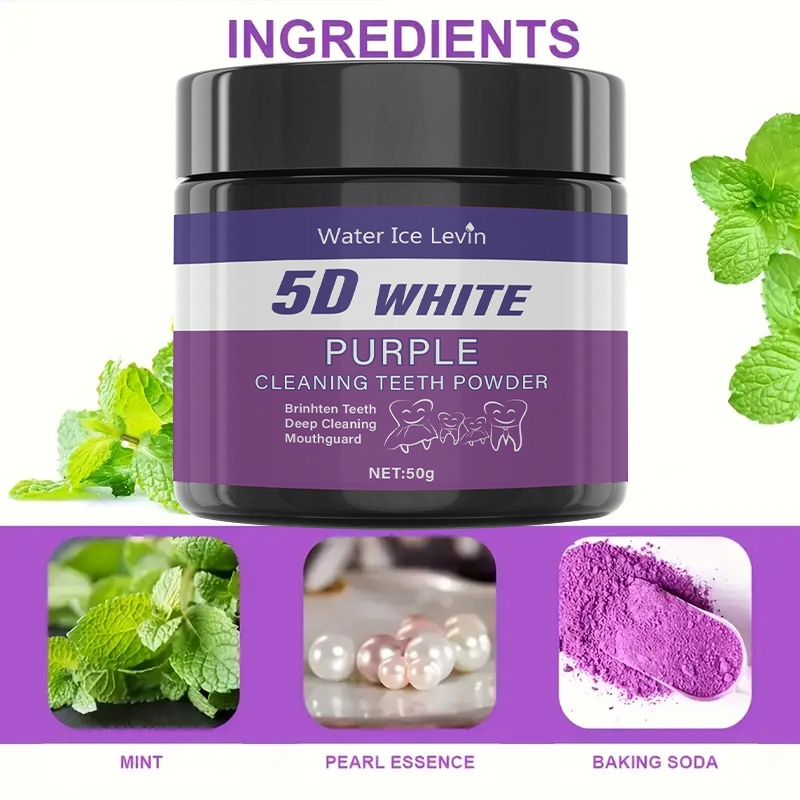 5D White Purple Cleaning Tooth - đánh giá và giá Teeth Whitening Baking Soda