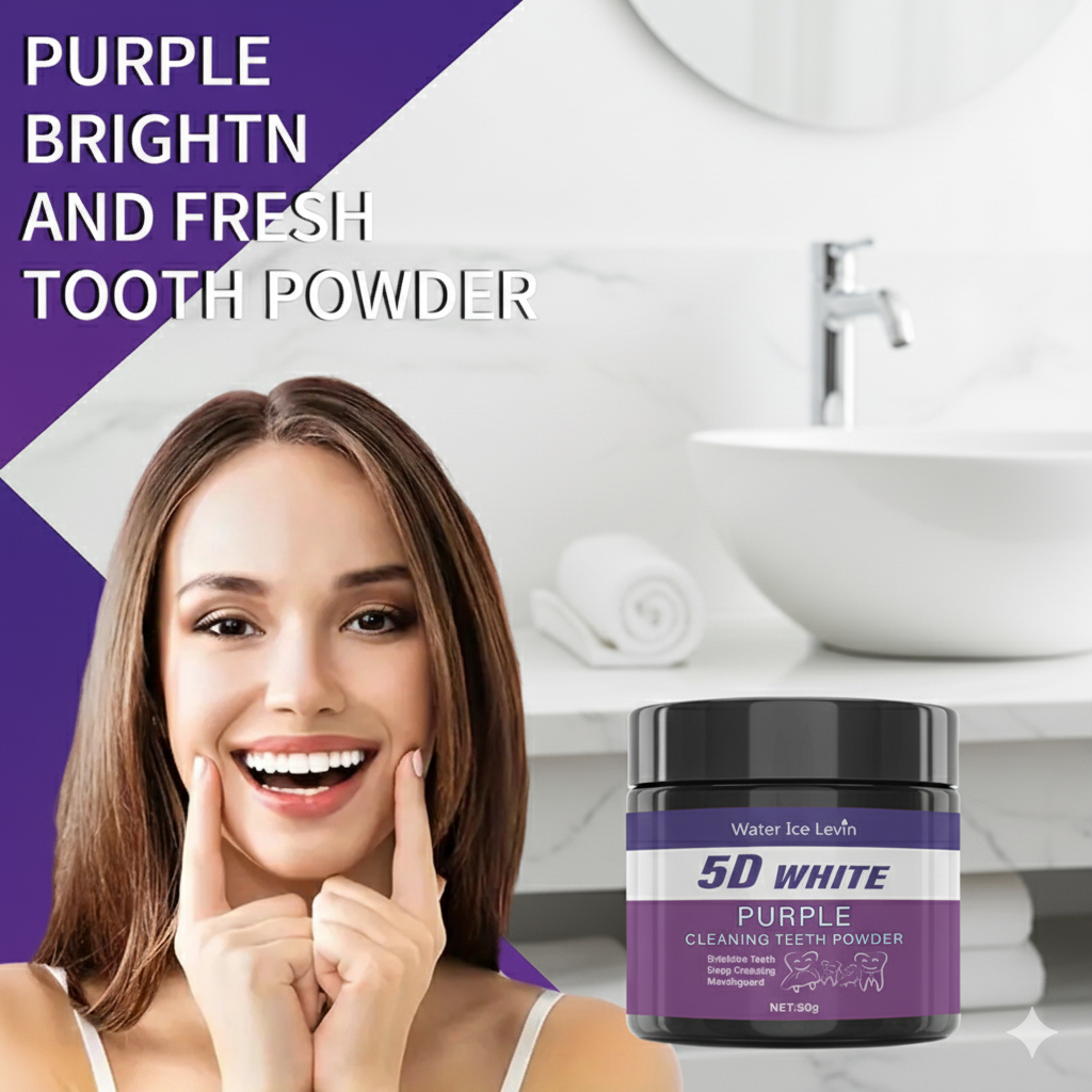 5D White Purple Cleaning Tooth - đánh giá và giá Teeth Whitening Baking Soda
