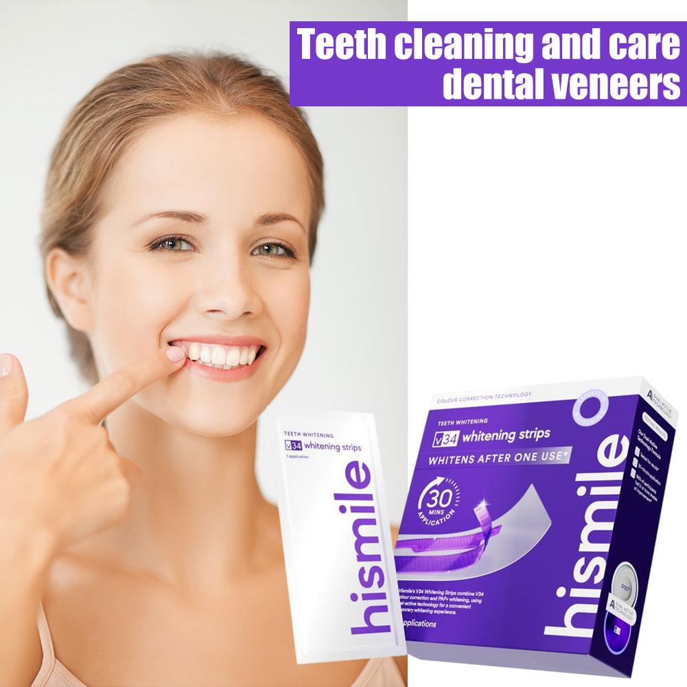 Hismile V34 Dental Whitening C - đánh giá và giá Teeth Whitening Strips Crest