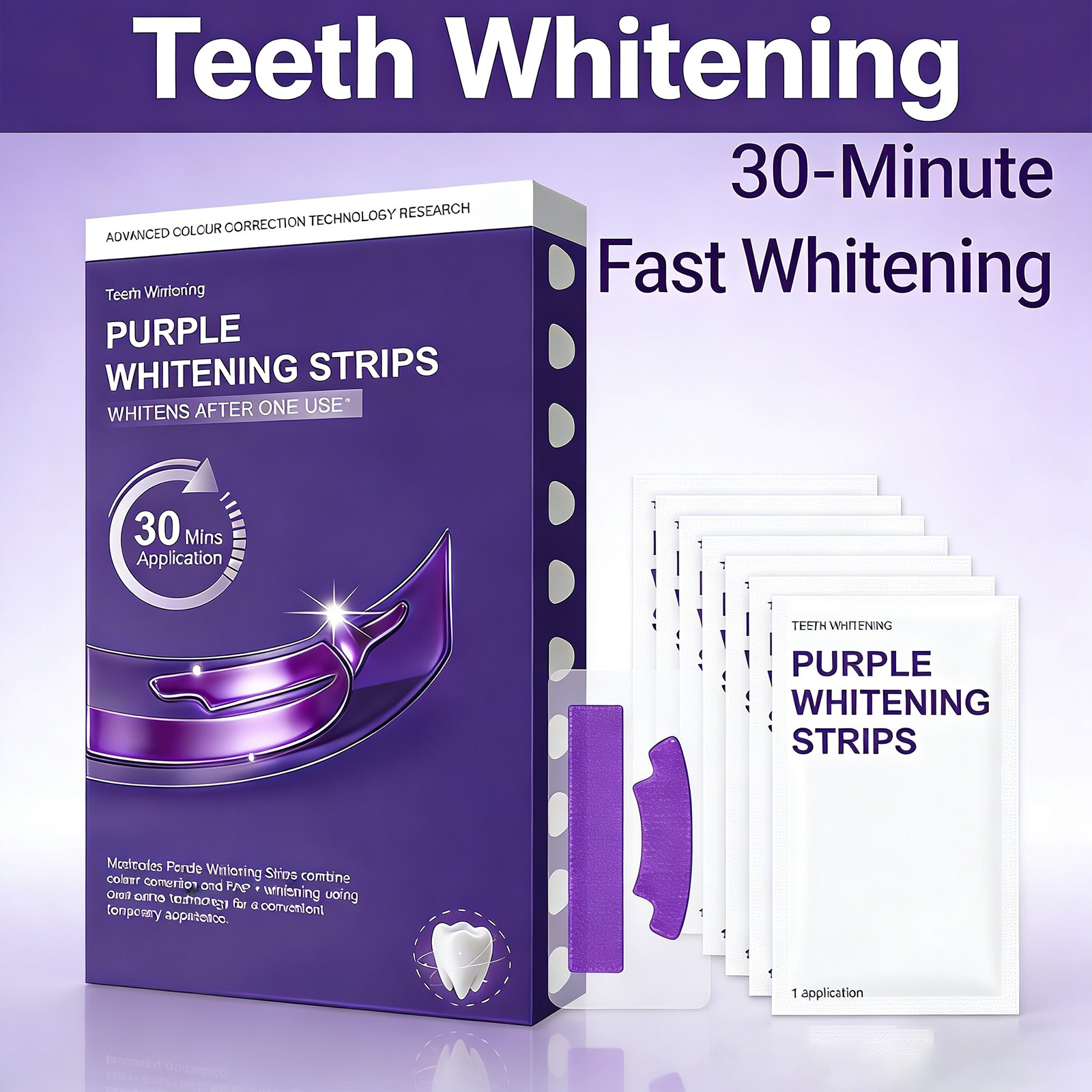 Purple Teeth Whitening Strips  - đánh giá và giá Teeth Whitening Strips Crest