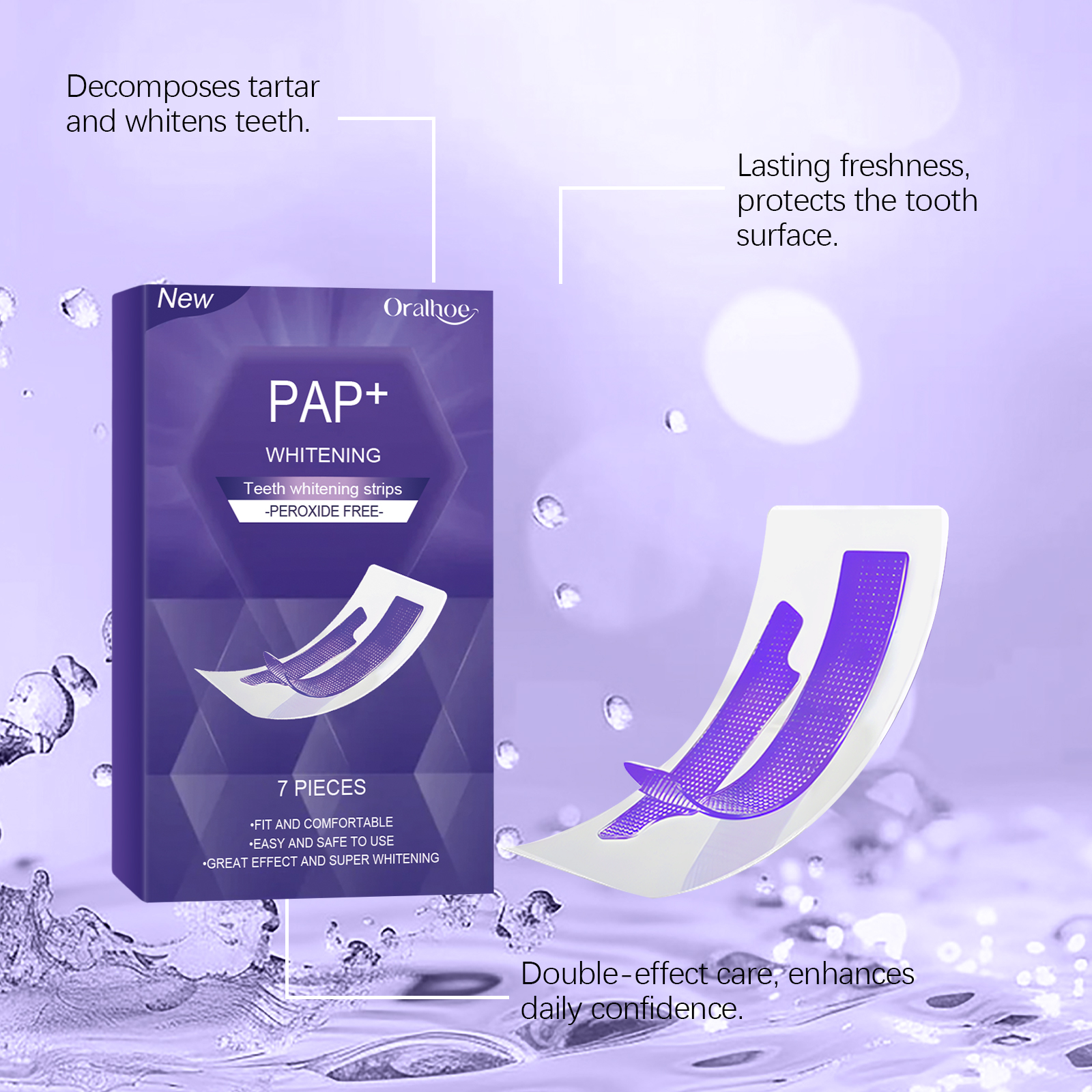 Purple Teeth Whitening Strips  - đánh giá và giá Teeth Whitening Strips Crest