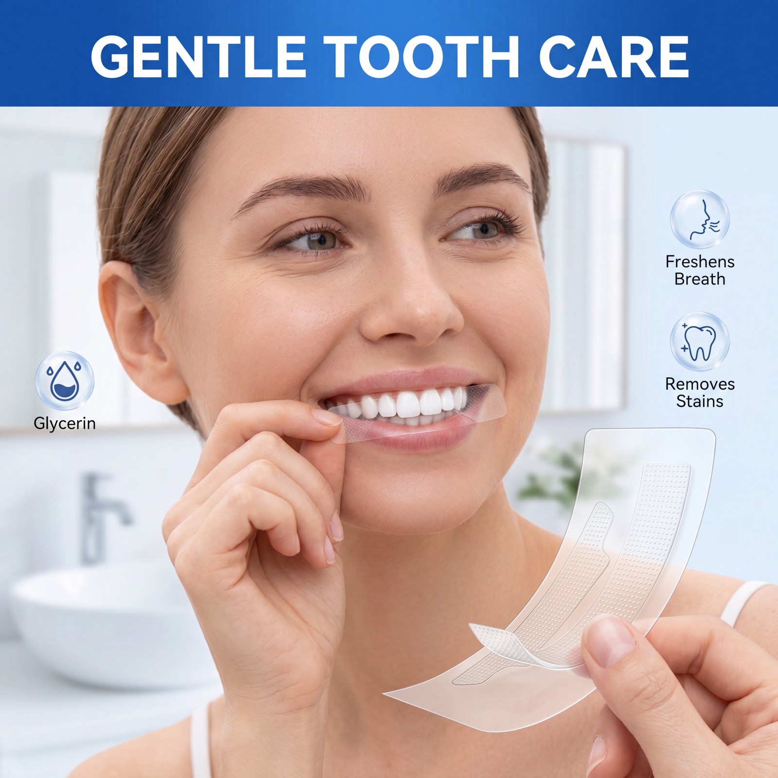 Gentle Tooth & Gum Whitening S - đánh giá và giá Teeth Whitening Strips Crest