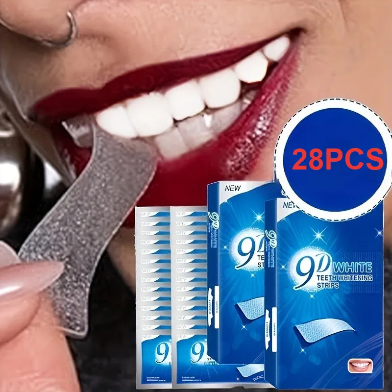 Teeth Whitening Strips - 9D Te - đánh giá và giá Teeth Whitening Effects