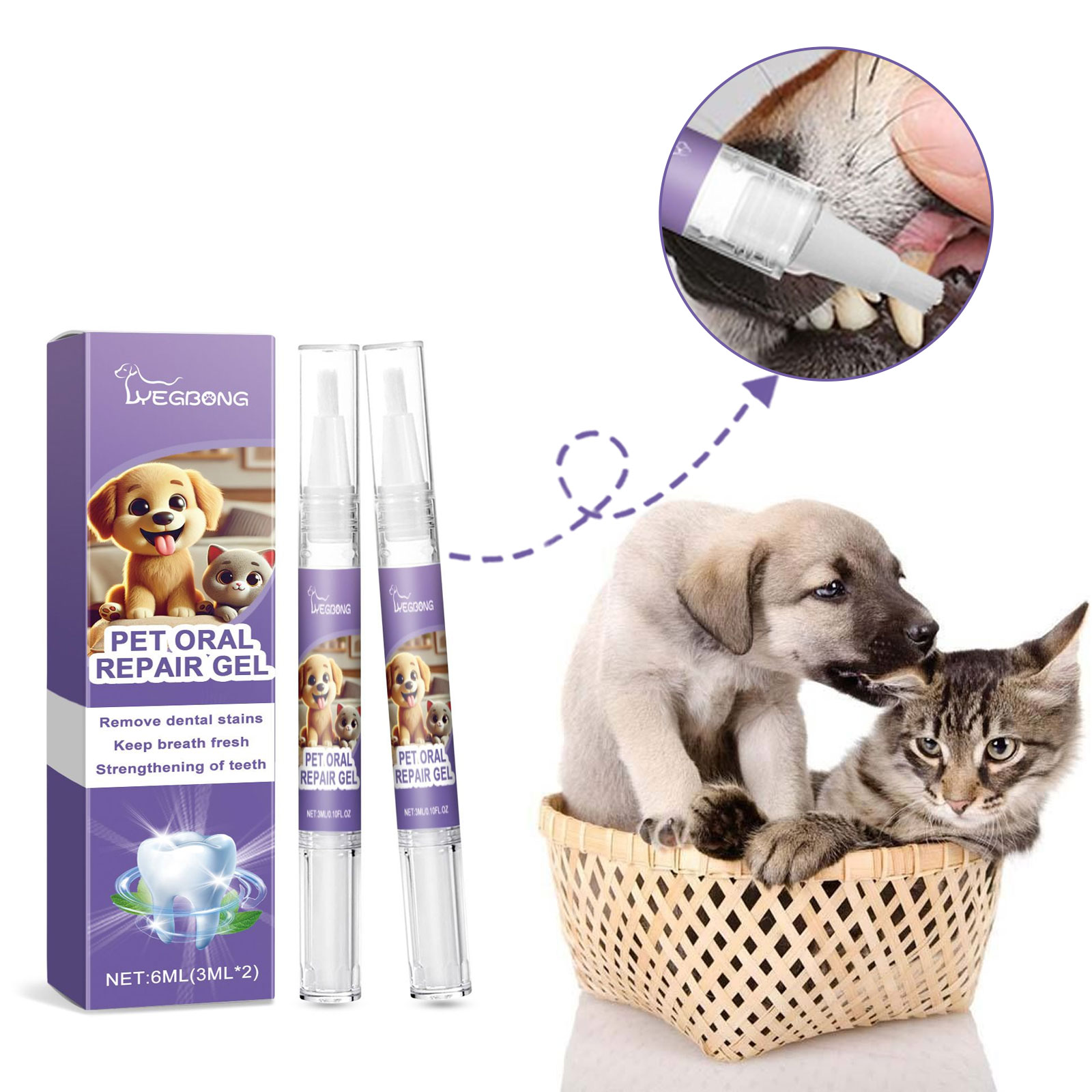 12pcs Pet Toothbrush Pen Denta - đánh giá và giá Teeth Whitening Pen
