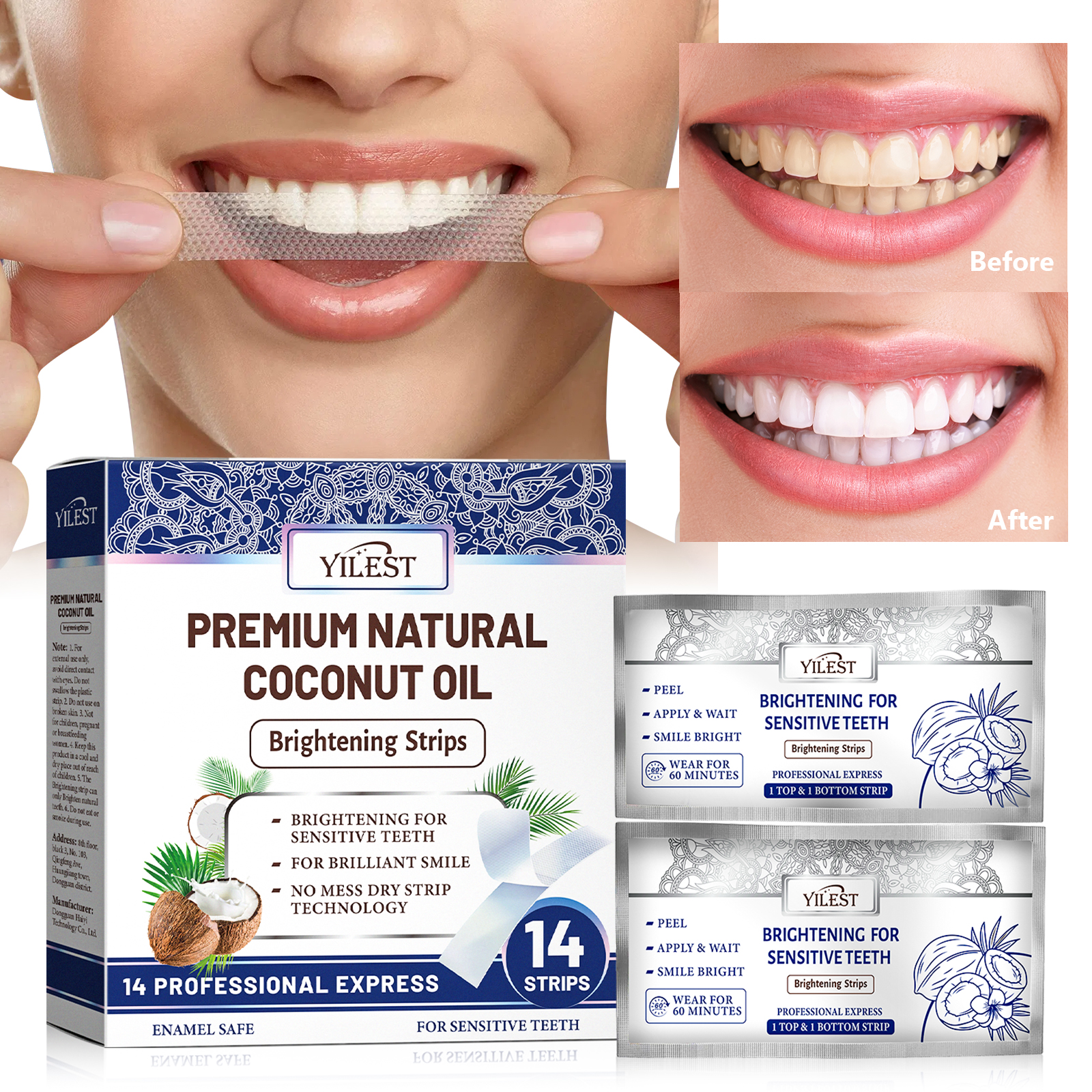 Teeth Whitening Strips 14pcs C - đánh giá và giá Teeth Whitening Strips Crest